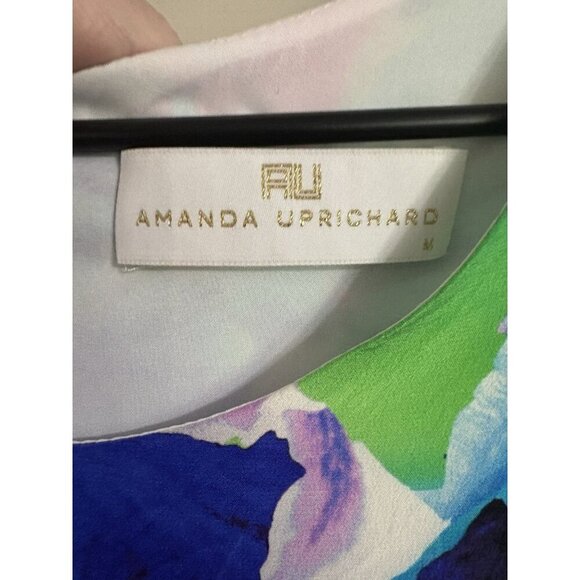 Amanda Uprichard Womens Medium Silk Floral Sheath Dress - Picture 2 of 5